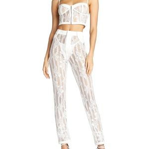 I am Gia white lace pants